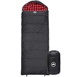 Tough Outdoors All Season Extra Large Sleeping Bag - Adult Sleeping Bag Camping & Backpacking - Cold, Warm Weather & Summer Sleeping Bag - Lightweight Waterproof Compact Sleep Bag w/Compression Sack