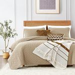 Beige Queen Size Quilt Bedding Sets