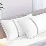 BedStory 2 Pack Sleeping Pillows, King Size Pillow Down Alternative Dust Mite Resistant & Hypoallergenic Hotel Bed Pillow for Neck/Shoulder Pain Back/Stomach/Side Sleepers (Non-Removable Cover, King)