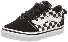 Vans Unisex Baby Ward Slip-on Canvas Sneaker, Black Checkers Black True White Pvc, 8 UK Child