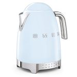 Smeg 50's Retro Style Electic Kettle, 1.7L Capacity, Variable Temperature, Anti-slip base, Pastel Blue, KLF04PBUS