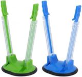 LeeOUlife 2Pack Baggy Rack Bag Holder for Plastic Bags, Ziplock Bag Holder Food Storage Freezer Bag Holder, Ziploc Bag Holder for Filling Food (Green+Blue)