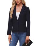 MINTLIMIT Ladies Blazer Long Sleeve Suit Jacket Casual Front Lined Blazers Button Clousure (Black XXL)