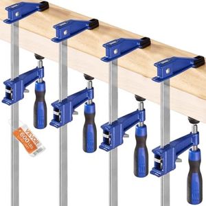 VEVOR 36" Bar Clamps for Woodworking, 4-Pack, 600 lbs Load Limit | 2-1/2 inch Depth, Lockable F-Clamp, Cast Iron and Carbon Steel, Easy to Use, Metalworking and DIY Projects