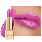 OULAC Purple Metallic Glitter Lipstick, Violet Shine High Impact Lipcolor,Mauve Long Lasting Lip Stick, Soft and Ultra Moisture,Vegan & Cruelty-Free, Full-Coverage Lip Color 4.3 g/0.15 Velocity(15)