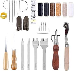 Artigianali in Pelle Strumenti di Cucito in Pelle Kit Mano Cucitura Cucito Strumenti Pratico Set Fai da Te bricolage per Cucire a Mano Cuciture in Pelle di Punteruolo Groover per Pelle Cucire