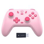 GameSir Nova Lite 2.4g Wireless Controller for Windows PC, iPhone, Android, Switch & Steam Deck, Bluetooth Controller Gamepad with Hall Effect Trigger,Turbo,Rumble Vibration(Nova Lite Pink)