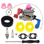 MOTOALL WT-784 Carburetor with Air Filter Tune Up Kit for Poulan Weed Eater Craftsman 530071465 530071775 B1750 B1750LE BV1650 BV1650LE BV1800 BV1800LE BV1850 BV1850LE BV200LE BV2000 Leaf Blower