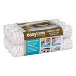 Duck Brand Smooth Top EasyLiner Brand Shelf Liner Pack, Taupe Buds, 6 Pack, 12 in. x 10 ft. (287752)