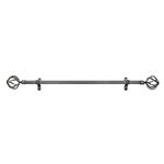 Achim Home Furnishings Metallo Decorative Curtain Rod & Finial, Carrera, 66" x 120"