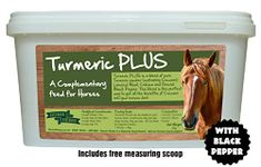Horse Herbs Turmeric PLUS - Supplement, Black Pepper, Micronised Linseed - Equine, Pony boost (3kg Bucket)