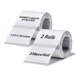 NIIMBOT 2 Rolls Labels for B1 B21 B3S K3, Thermal Printer Labels 1.57" x 1.18"(40x30mm), Label Maker Clear Tape for Logo/Jar Label(Clear)