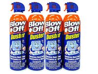 Blow Off Non-Toxic 8oz Compressed Air Duster Can Stop The Build-up of Dust in Your Electronics, Clogging up The Cooling Fan. Pack of 4