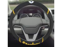 FANMATS 18564 NFL Pittsburgh Steelers Embroidered Steering Wheel Cover, Black, Universal 15" Diameter