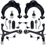 HAWK BROTHER Suspension Kit, Front Upper Lower Control Arm w/Ball Joints Sway Bar Links Outer Inner Tie Rods Boots Compatible With 2003-2007 Honda Accord, 2004-2008 Acura Tsx