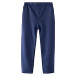 LOLANTA Boys School Uniform Pants Half Elastic Waist Solid Color Formal Pants for Christmas Ceremonies (Navy 6)