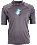 Kanu Surf Men's Victor UPF 50+ Sun Protective Rashguard Swim Shirt, Charcoal, Large