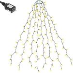 SALCAR Christmas Tree Lights 6.6FT x 8 Lines, 280 LEDs Fairy Lights for 6-8ft Christmas Tree, Easy to Install Tree Decoration Light String for Indoor Outdoor, 8 Modes & Memory Function - Warm White