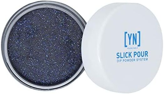 Young Nails SlickPour Dip Powder - Extended Wear Dip Powder Nail Color for use with SlickPour System Prep, Base, Activator & Top Coat, Fortified with Calcium & Vitamin E, Night Vision, 15g