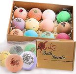 Bath Bombs Gift Set, JRINTL 12 made Fizzies, Shea & Coco Butter Dry Skin Moisturize, Perfect for Bubble & Spa Bath. Handmade Birthday Mothers day Gifts idea For Her/Him, wife, girlfriend