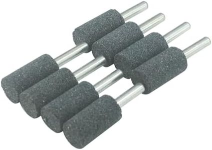 Luo ke 16mm Cylindrical Grinding Stone - 1/4" Shank Cylinder Shape Aluminum Oxide Mounted Grinding Stones for Rotary Tools Drill (Pack of 8)