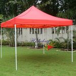 Holiday Umbrella's Portable & Foldable Gazebo Tent & Pop-up Canopy Tent 10 x 10 Ft/ 3x3 Meter, (RED) (22 kg)