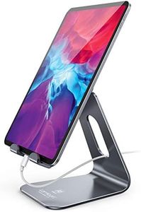 Lamicall Tablet Stand, Tablet Holder for Desk - Multi-Angle Adjustable Tablet Desktop Dock Cradle, Compatible with iPad Pro 11, 12.9, Air, Mini, Fire HD, Galaxy Tab, and Other 4-13" Tablets, Gray