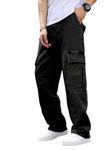 Men Jeans || Jeans for Men || Cargo Jeans (Q-08-09) (in, Numeric, 36, Black)