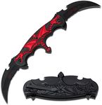 MC-A004BR-MC Masters Collection Mc-A004BR Fantasy Folding Knife, 6",Red