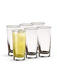 Ocean Plaza Glass Tumbler 320Ml - Set Of 6 For Kitchen|Water|Hot & Cold Drinks|Juice|Cocktail|Milkshake|Smoothie|Ideal For Home|Party|Restaurant|Gifting|Special Occasions - Transparent