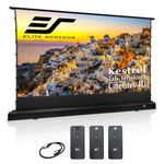 Elite Screens Kestrel Tab-Tension 3 CineGrey 4D, 122-inch Diag., 16:9 Aspect Ratio, ISF Certified 4K/8K Ultra HD Electric Floor-Rising Motorized Tab-Tensioned Front Projector Screen, FTE122H3-C4D