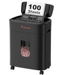 Bonsaii 100-Sheet Auto Feed Paper Shredder, P-4 Micro Cut Heavy Duty shredder, Up to 30-Minute Continuous, Anti-Jam Shredders with 16L Bin for Home Office use, Black, C231-D