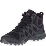 Merrell Women's Siren 3 Mid GTX Waterproof Walking Shoe, Black/Black, 5
