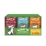 Lily's Kitchen Natural Adult Wet Dog Food Tins Grain-Free Recipe Variety Pack 6 x 400g