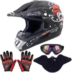 OUMURS Adult Dirt Bike Helmet with 