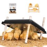 NesCozy Brooder Heating Plate for Chicks Adjustable: 10x10 Warmer with Easy- Cleaning Plate 15W Poultry Coop Heater for 12 Baby Chick