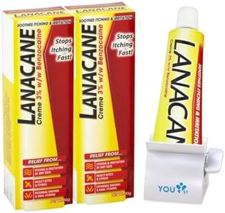 You1st Lanacane 30g (2 PACK) Cream/Moisturizer for Dry Skin Bundle Stainless Steel Squeezer