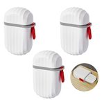 Eightiz 3 PCS Travel Soap Holder - Portable Soap Dish for Home, Outdoor Hiking, and Camping - Compact and Durable Plastic Travel Soap Box - Soap Case Ideal for Travel Accessories (White)