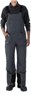 Cheyubny Mens Snow Bibs Waterproof Winter Thermal Snowboarding Pants Adjustable Straps Insulated Overalls with Pockets