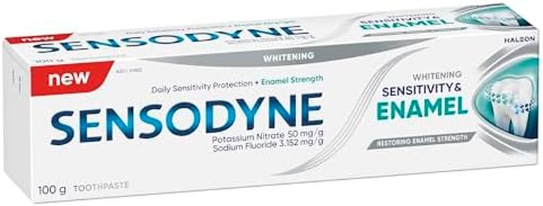 Sensodyne Sensitivity & Enamel Fluoride Toothpaste for Sensitive Teeth, Whitening, 100g
