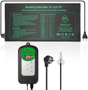HYDGOOHO Tapis Chauffant pour semis avec Thermostat, 10 x 20.75 in Tapis Chauffant pour semis, Plantes hydroponiques, Tapis Chauffant pour la Germination des semis