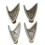 Aiyee Golden Badges Metal Communicator Badge Replica Pin Set, Zinc