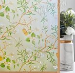 WISDOM Lupin Flower Window Glass Frosted Film Sticker for Home/Office Decorative Film 12x50