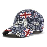 Union Jack Baseball Cap Women Men British England Flag Hat Snapback Cap Adult Teen Trucker Cap Adjustable Outdoor Sports Sun Hat 70Years Queen Party Festivals Holiday VJ Day Baseball Hat 55-58CM