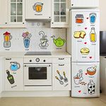 Amaone Wall Stickers For Kitchen Decoration Door Fridge Window Art Design Wallpaper 3D Decal Self Adhesive DIY Mural Quotes Home Living Room Bedroom Bathroom Kitchen Door Decor