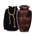 Adult Cremation Urns Ashes- Brown Smoke Decorative Urn, Urns for Human Ashes Female & Male, Urns for Ashes Female, Funeral Urns Cremation Urns for Human Ashes - 200 Cu. in. with Protection Bag.