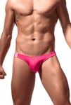 Newsywell Men's Spandex Pouch Bikinis Micro Low Rise Swim Swimwear Briefs Underwear Red X-Large