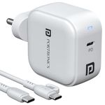 Portronics 45W Adapto 45C Type C SuperFast Charger Adaptor with Type C Cable, Best for Nothing,iPhone,Samsung Galaxy S24/S23/S22/S21/S20 (Ultra/Plus/Fe), Note(All Series), Z Fold/Flip/S/A/F/M Series