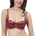 Amante Solid Padded Wired Demi Coverage Balconette Bra