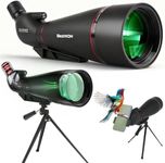 BOSTRON Spotting Scopes with Tripod, Carrying Bag and Quick Phone Holder BAK4 Waterproof Spotter Scope for Bird Watching Target Shooting (25-75x100mm)
